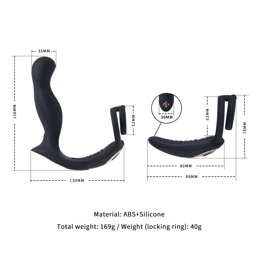 2024 new arrival Lockink Sevanda Black Mamba Prostate Cock Ring Massager - product photo 5