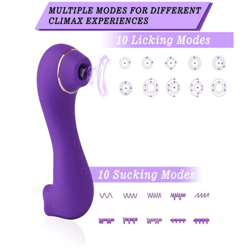 2024 hot sale 2 IN in Clitoral Sucking and licking Vibrator G spot stimulator vaginal Nipple Massager for women - Image 3