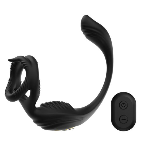 2024 new HGOD 3 in 1 Vibrator Penis Stretch Ring Anal Prostate cock ring Massager With Control - Image 2