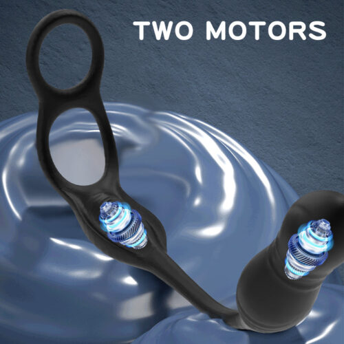 2024 new Prostate Massager Vibrating Anal plug double rings with remote control - Image 3
