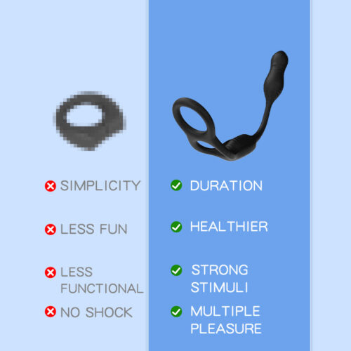 2024 new Prostate Massager Vibrating Anal plug double rings with remote control - Image 4