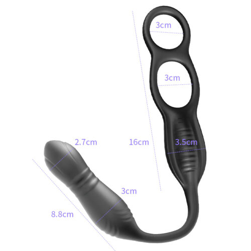 2024 new Prostate Massager Vibrating Anal plug double rings with remote control - Image 6