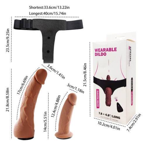 2025 Best Wearable Double Dildos with vibrating telescoping for lesbian - Image 11