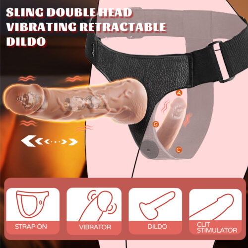 2025 Best Wearable Double Dildos with vibrating telescoping for lesbian - Image 2