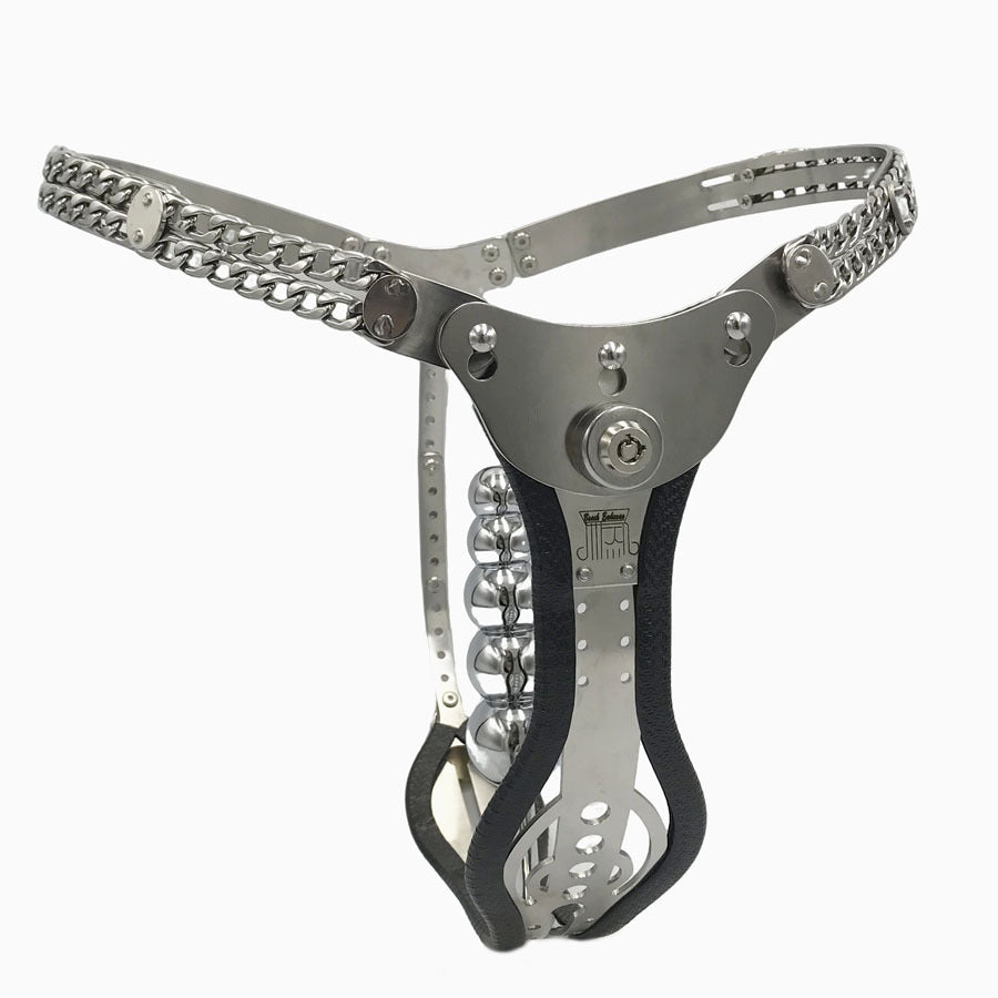 316 Stainless steel hollow female Chastity belt with vagina anal plug for women - product photo 10