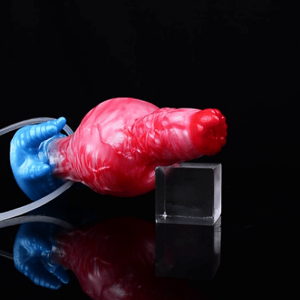 5244 Ejaculating Dog Dildo Anal Butt Plug Inflatable Anal Dildos - product photo 2