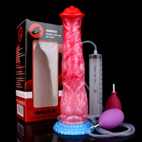 5256 Silicone inflatable Dog Dildo Squeeze Squirting Adult toys - Image 8