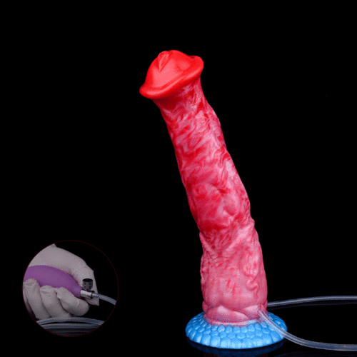 5256 Silicone inflatable Dog Dildo Squeeze Squirting Adult toys - Image 5