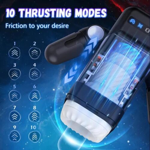 Easylive 6 Automatic Thrusting Vibrating Heating Blowjob Male Masturbators - Image 8