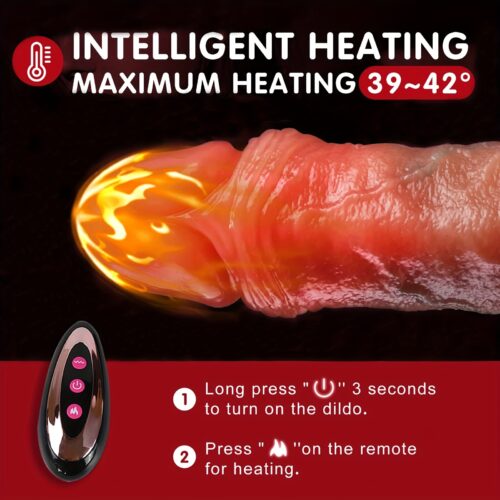 Alternative view of YIQU 4 In 1 Realistic Dildos With 10 Thrusting 10 Vibration Rotation Heating Dildo