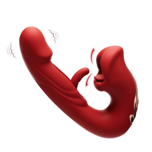 Alternative view of S-Hande G-Spot Vibrator with 7 Flapping 7 Vibrating 5 Licking & Sucking