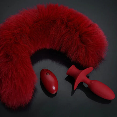 UPKO Remote control Swinging&Vibrating Anal Plug With Fox Fur Tail - Image 14