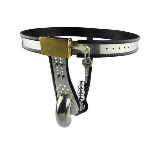 Black Emperor Saddle Male Chastity Belt with plug