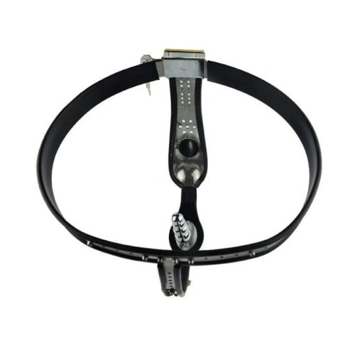 Black Emperor Saddle Male Chastity Belt with plug - Image 4