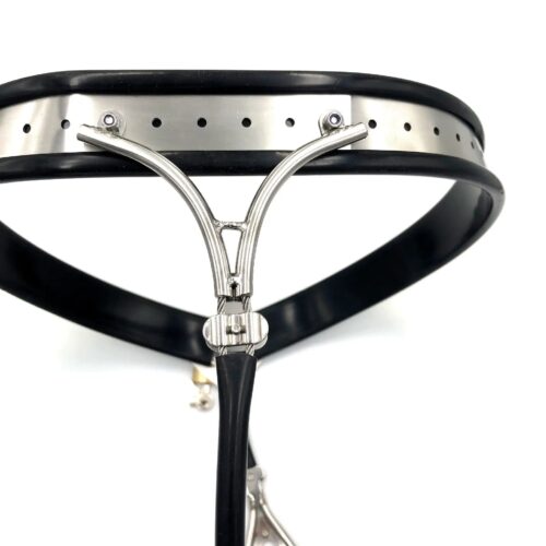 Black Emperor Stainless Steel Y-type Female Chastity Belt - Image 4