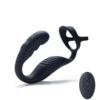 CASPION Double Cock Ring Remote Control Vibrating Perineum Prostate Massager