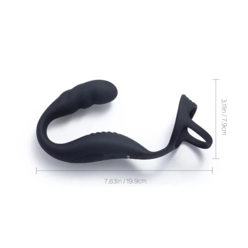 CASPION Double Cock Ring Remote Control Vibrating Perineum Prostate Massager - Image 3
