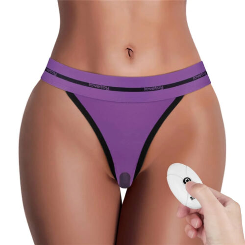 Alternative view of Purple Slide Vibrating Panties Paired With Remote Control Bullet
