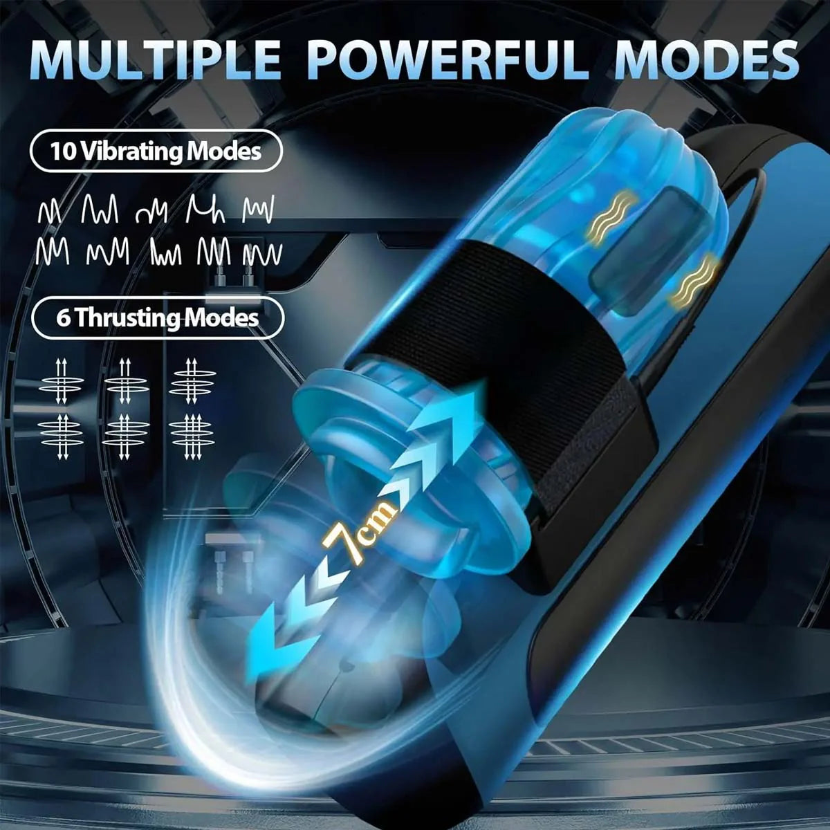 EASY.LOVE Skylon Deep Throat Thrusting Sucking Vibration Telescopic Masturbator - Image 6