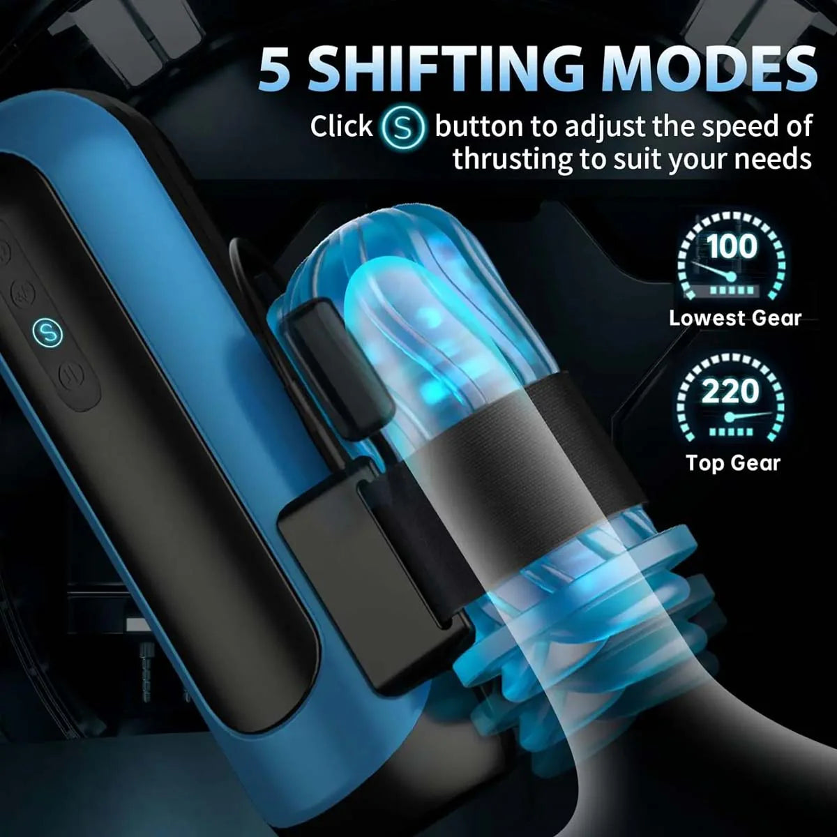 EASY.LOVE Skylon Deep Throat Thrusting Sucking Vibration Telescopic Masturbator - Image 8