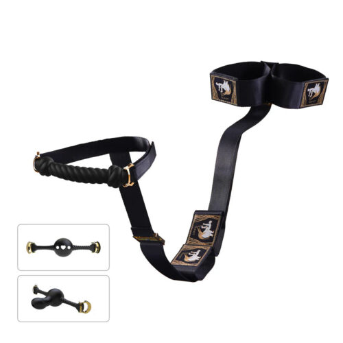 UPKO Hogtie Bondage Gear With Mouth Gags-Three different mouth gags included