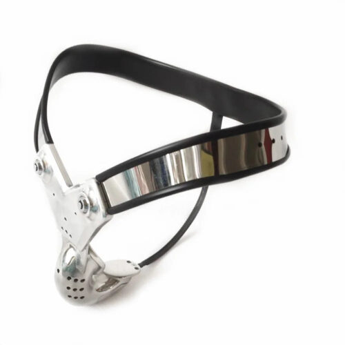 Alternative view of Black Emperor stainless steel men chastity belt