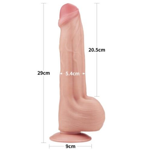 11.5'' King Sized Sliding Skin Dual Density Dildo - Image 7