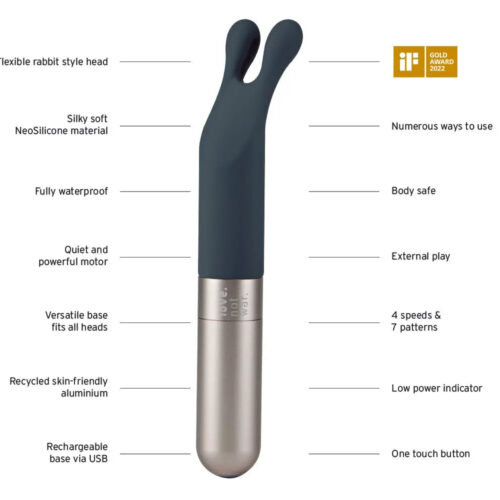 LNW Laska Quiet Rabbit Vibrator for Clitoral Stimulation - Image 6