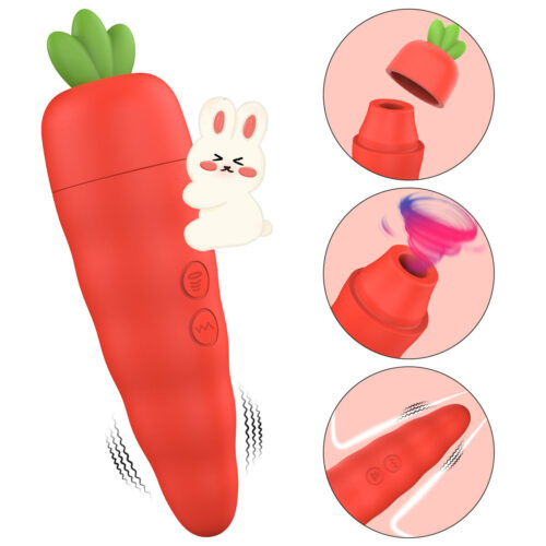 Carrot Stick 10-Function Rechargeable Suction Massager - 5.7 Inch - Image 2