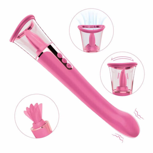 SHD H004 3 in 1 Clitoral Sucking G Spot Vibrator & Clit Licking Tongue - Image 6