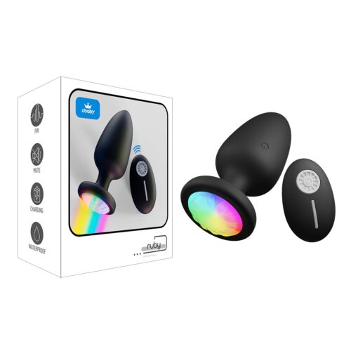 Ruby 10 Vibrating Light-Up Led Butt Plugs - Image 2