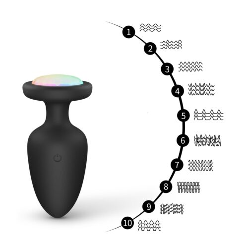 Ruby 10 Vibrating Light-Up Led Butt Plugs - Image 4