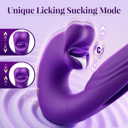 S-Hande G-Spot Vibrator with 7 Flapping 7 Vibrating 5 Licking & Sucking - Image 5
