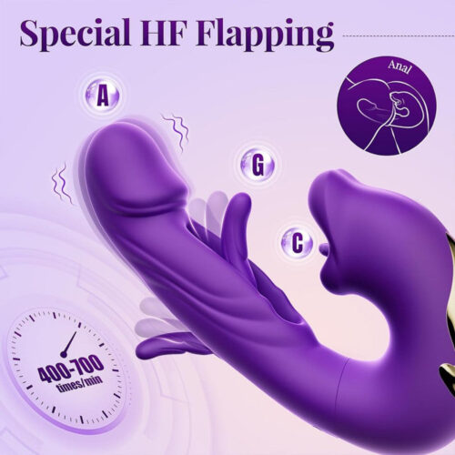 S-Hande G-Spot Vibrator with 7 Flapping 7 Vibrating 5 Licking & Sucking - Image 7
