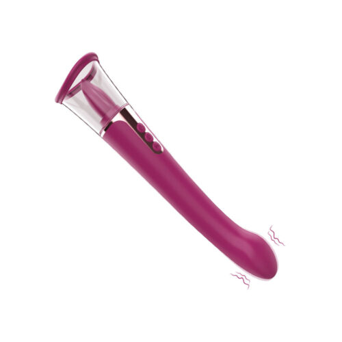 SHD H004 3 in 1 Clitoral Sucking G Spot Vibrator & Clit Licking Tongue - Image 2