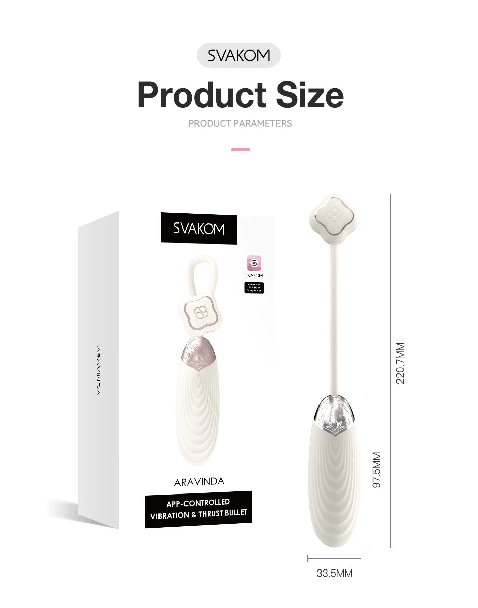 SVAKOM ARAVINDA App Thrust Bullet G Spot vibrator Egg - Image 2