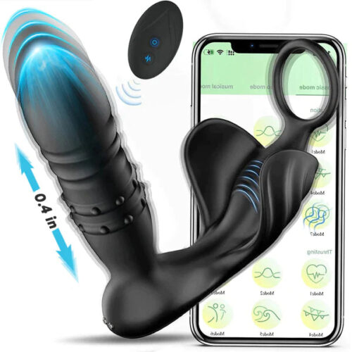 Samurai 9 Thrusting Remote Control Anal Prostate Massager With Cock Ring - Image 2
