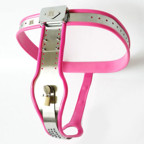 Black Emperor Stainless Steel Silicone Female Chastity Lock Device - Image 2