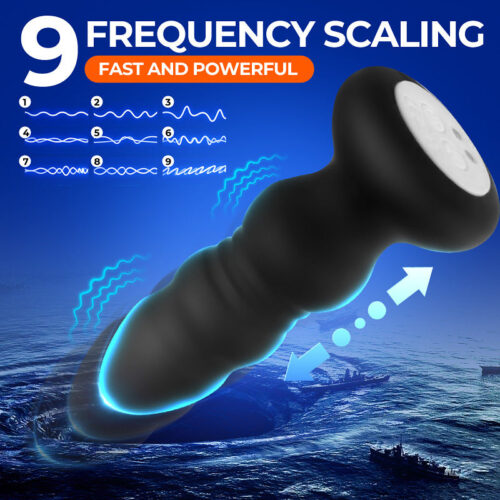 Thrusting Anal Plug Remote Control Led Light Up anal plug - Image 3