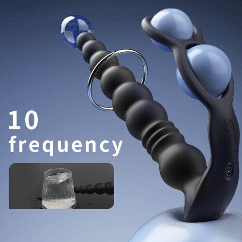 Thrusting Anal Beads with Cock Ring with Remote control - Image 6