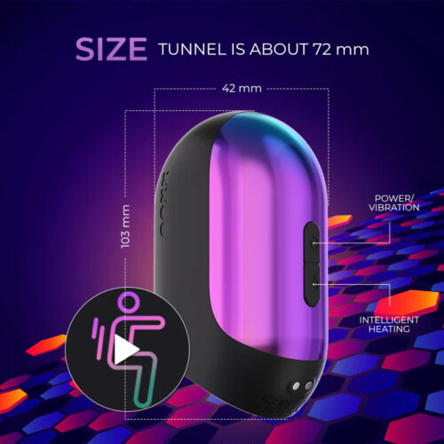 TryFun Stroker mens Glues Exerciser Vibrating Delayed Masturbator with APP control - Image 9