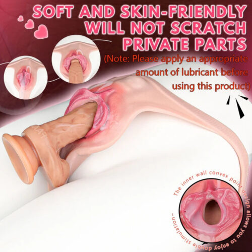 G1224 Fantasy Boy Style Strapon Silicone Fake Vagina Featuring Realistic Vulva and Vaginal Structure - Image 3