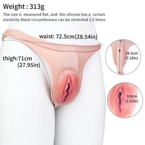 G1222 Gay Strap On Realistic Pussy Panties Life Size Vaginal Penis Massage Masturbation Toy