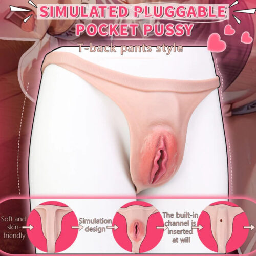 G1222 Gay Strap On Realistic Pussy Panties Life Size Vaginal Penis Massage Masturbation Toy - Image 8