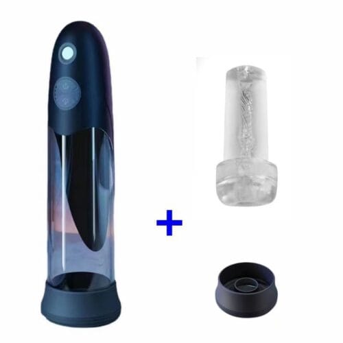 BathFun Automatic Waterproof Pump Penis Enlarger Male Masturbator - product photo 4