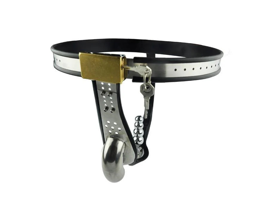 Black Emperor Saddle Male Chastity Belt with plug - main product photo