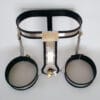 Black Emperor Stainless Steel Female Chastity Pants With Thigh Ring - main product photo