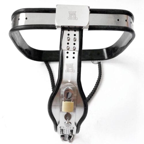 Black Emperor Stainless Steel Metal Female Y-Type Chastity Pants - main product photo