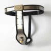 Black Emperor Stainless Steel Silicone Female Chastity Lock Device - main product photo