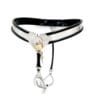 Black Emperor Stainless Steel Y-type Female Chastity Belt - main product photo